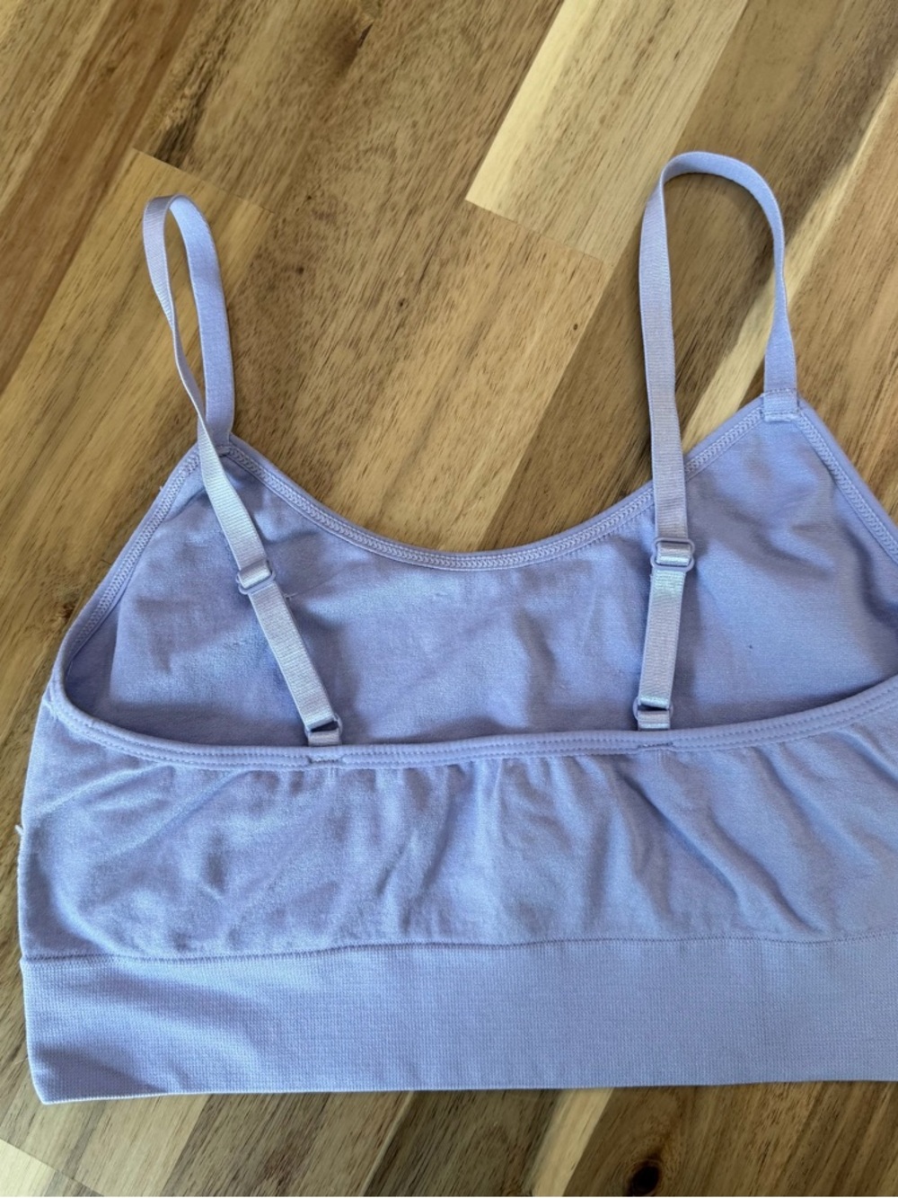 Juicy Couture Lavender Rhinestone Logo Bralette Size M Y2K Strappy Crop Top - Picture 3 of 5